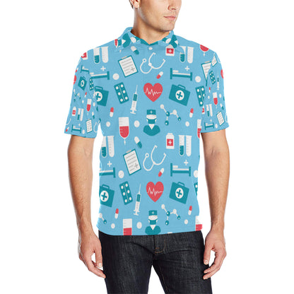 Nurse Pattern Print Design A03 Men Polo Shirt