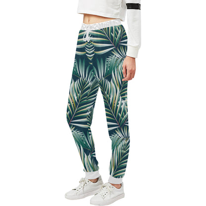 Sun Spot Tropical Palm Leaves hower Curtain Unisex Sweatpants
