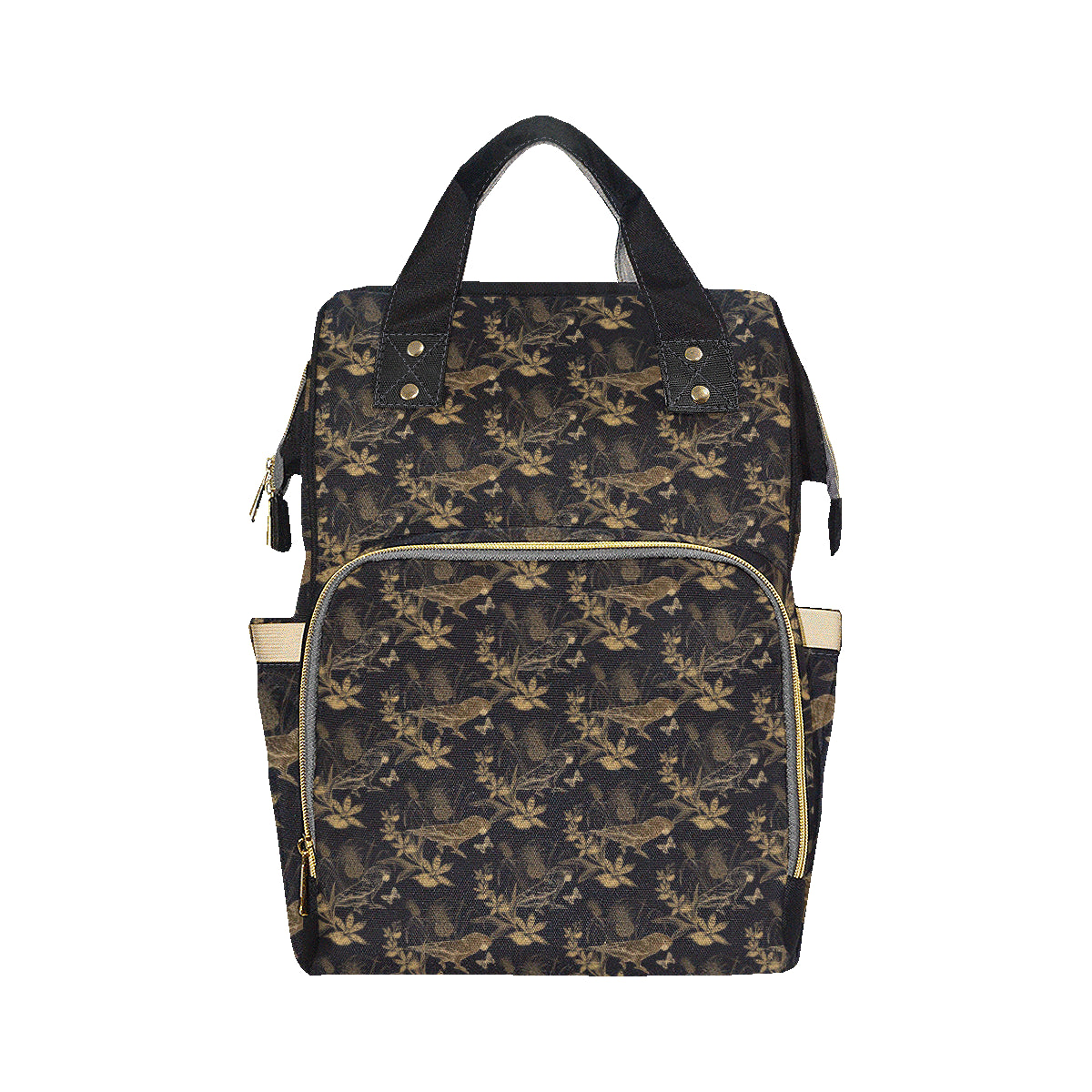 Parakeet Pattern Print Design A05 Diaper Bag Backpack