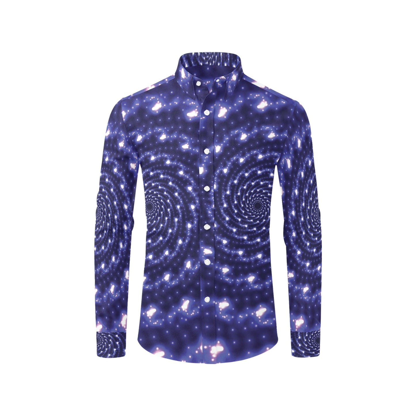 Vortex Print Design LKS305 Men's Long Sleeve Dress Shirt