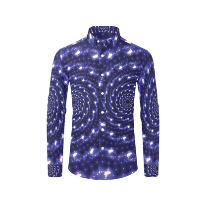 Vortex Print Design LKS305 Men's Long Sleeve Dress Shirt