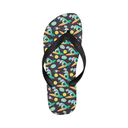 Surfboard T Rex Print Design LKS301 Flip Flops