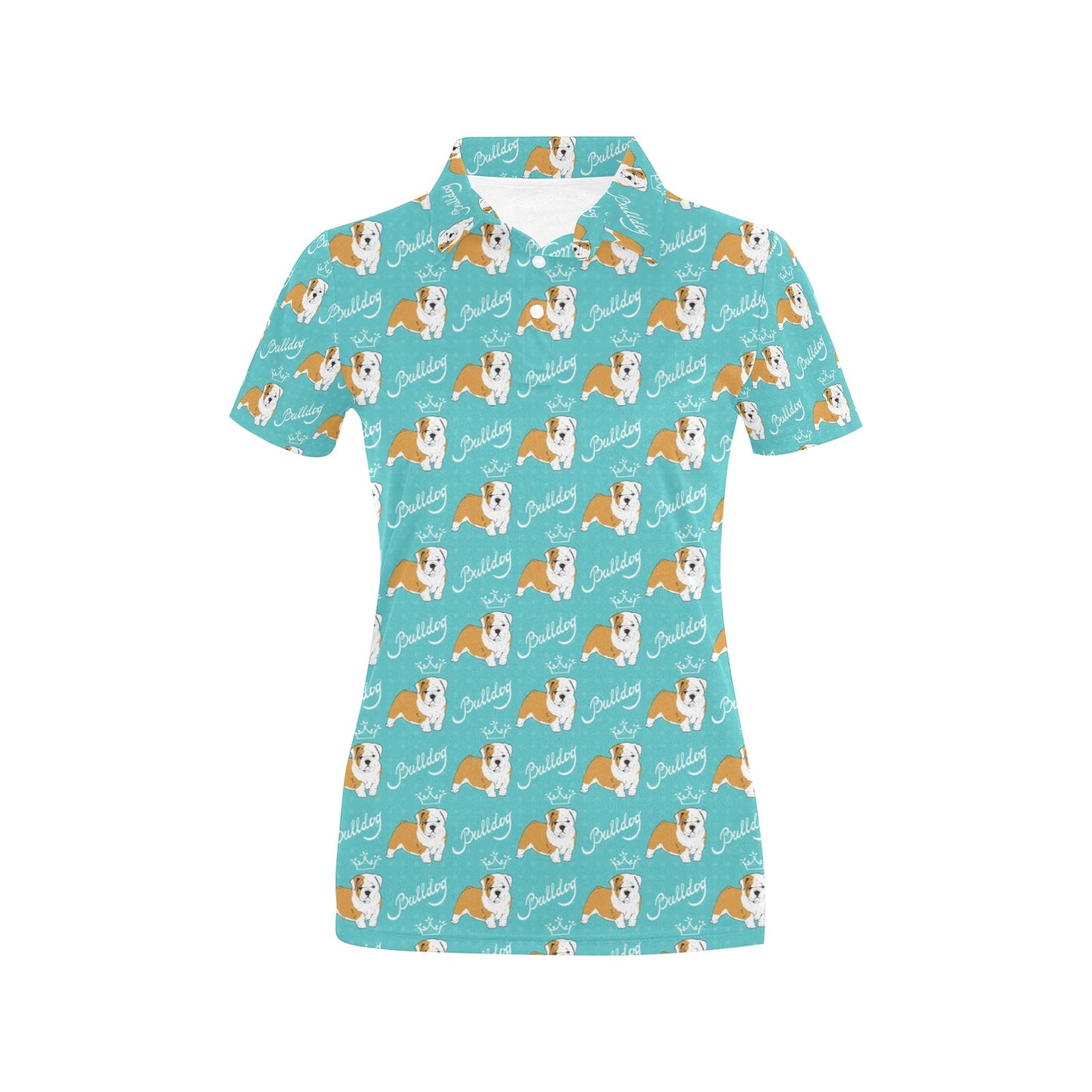 Bulldogs Pattern Print Design 05 Women's Polo Shirt