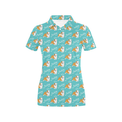Bulldogs Pattern Print Design 05 Women's Polo Shirt