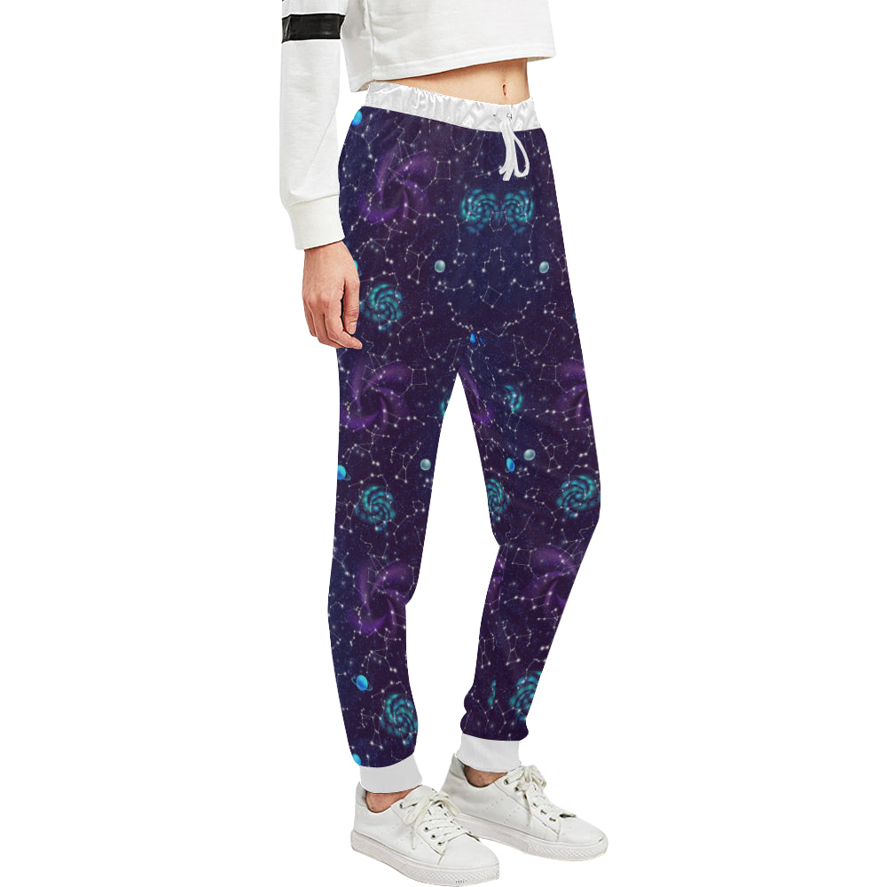 Zodiac Galaxy Design Print Unisex Sweatpants