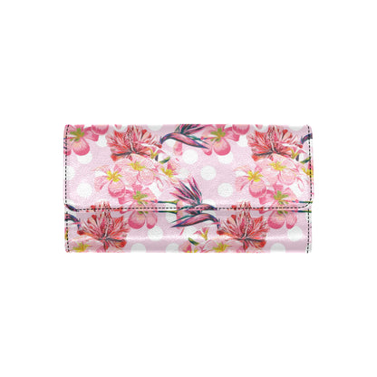 Bird Of Paradise Pattern Print Design BOP011 Women's Trifold Wallet