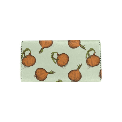 Onion Pattern Print Design A05 Women's Trifold Wallet