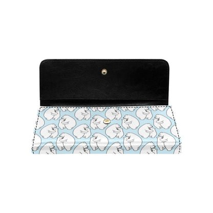 Polar Bear Pattern Print Design PB08 Women's Trifold Wallet