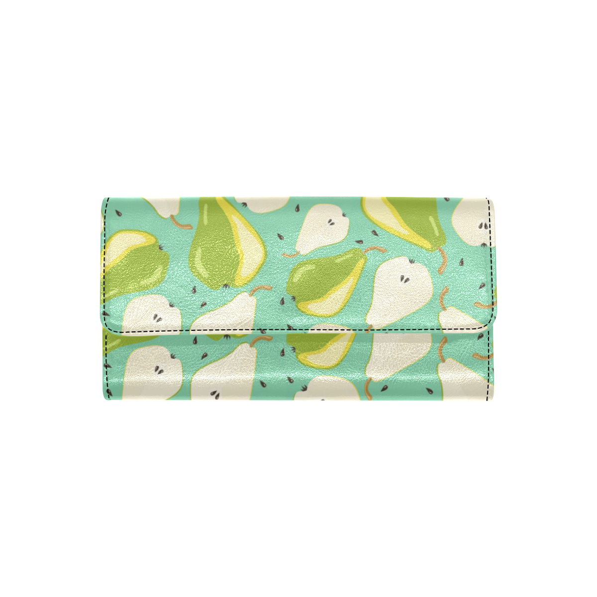 Pear Pattern Print Design PE04 Women's Trifold Wallet