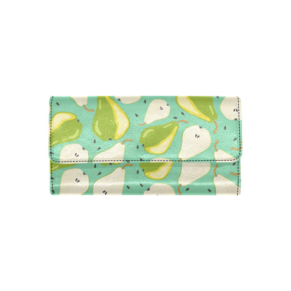 Pear Pattern Print Design PE04 Women's Trifold Wallet