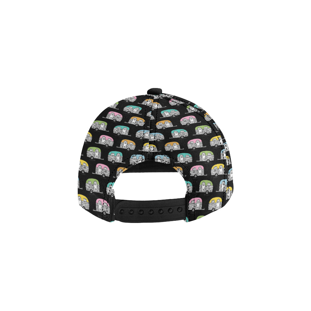 Camper Pattern Camping Themed No 2 Print Snapback Cap
