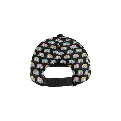 Camper Pattern Camping Themed No 2 Print Snapback Cap