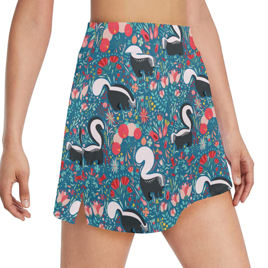 Skunk Print Design LKS302 17" Golf & Pickleball Skort with Pockets