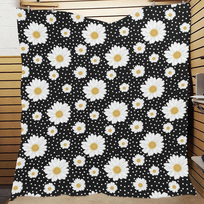 Daisy Pattern Print Design DS02 Premium Quilt
