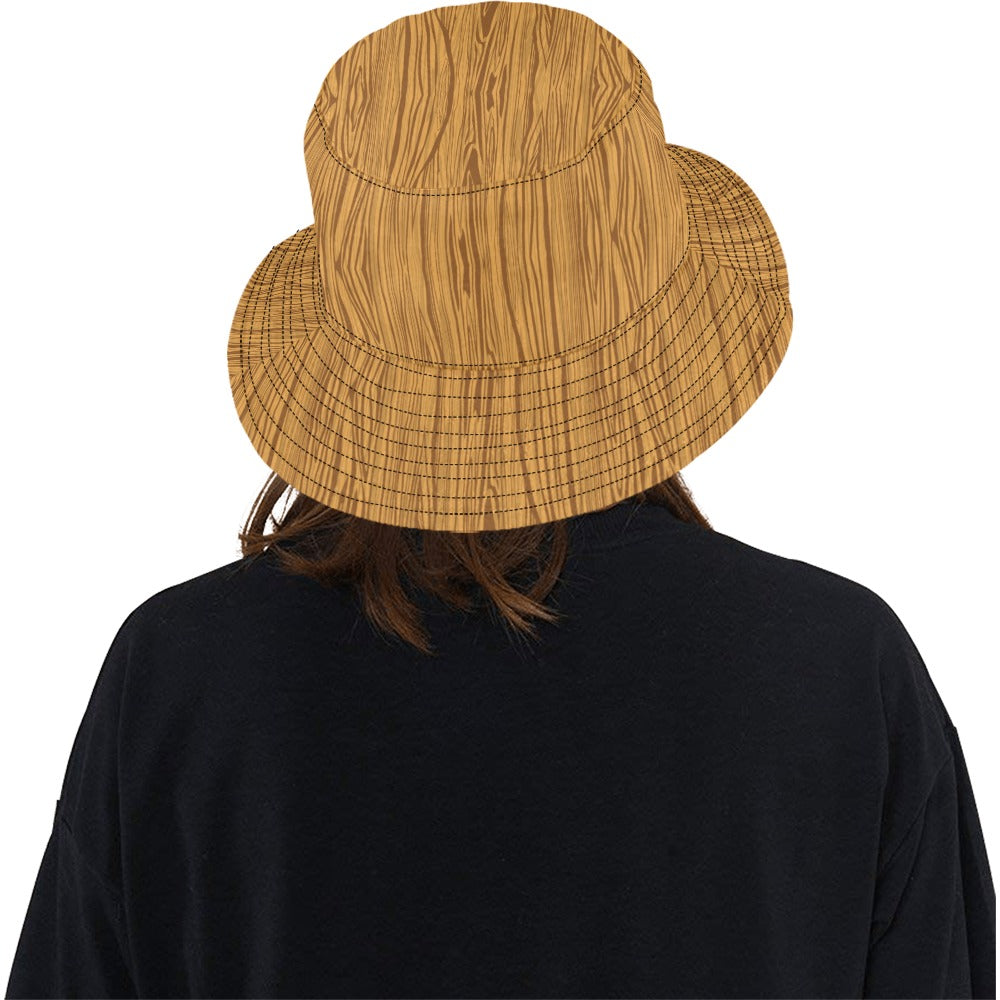 Wood Texture Print Design LKS301 Unisex Bucket Hat