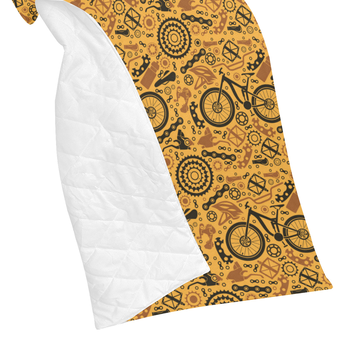 Mountain bike Pattern Print Design 03 Premium Quilt