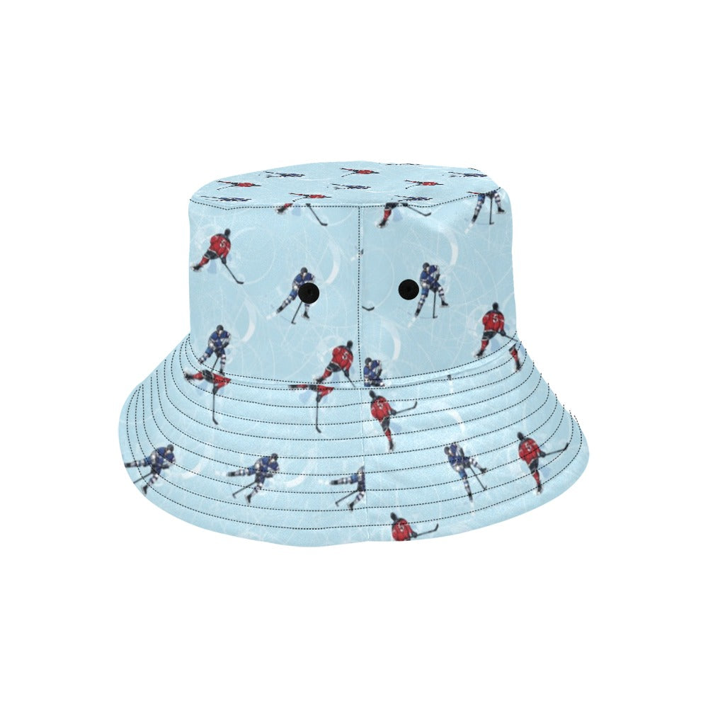 Hockey Player Print Design LKS302 Unisex Bucket Hat