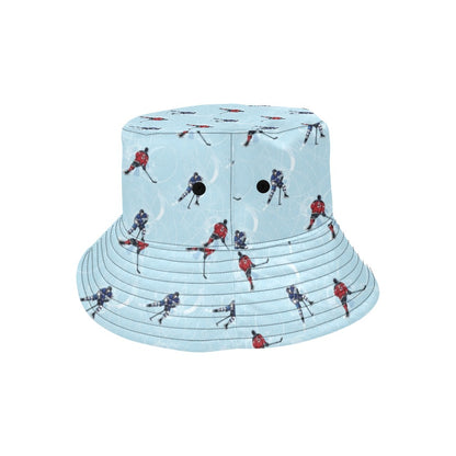 Hockey Player Print Design LKS302 Unisex Bucket Hat