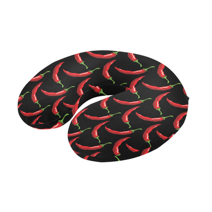 Chilli Pepper Pattern Print Design 01 U-Shaped Travel Neck Pillow