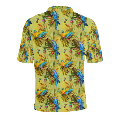 Parrot Pattern Print Design A02 Men Polo Shirt