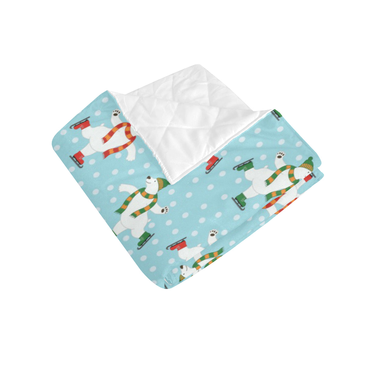 Polar Bear Pattern Print Design PB07 Premium Quilt