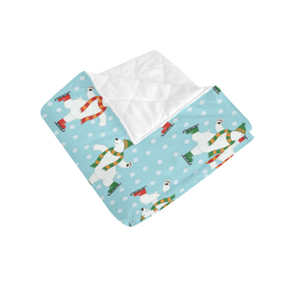 Polar Bear Pattern Print Design PB07 Premium Quilt