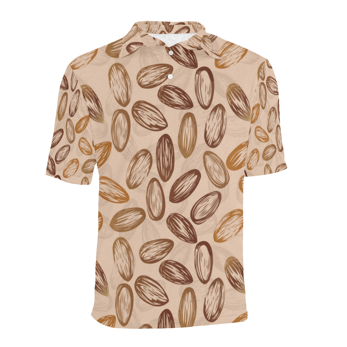 Almond Pattern Print Design 02 Men Polo Shirt