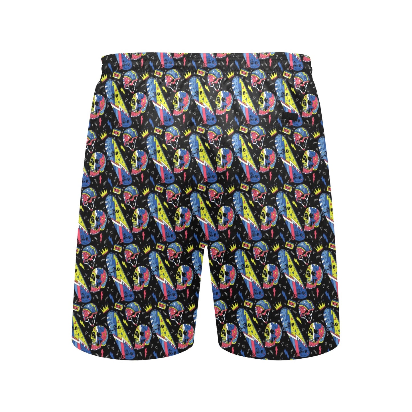 Skateboard Print Design LKS304 Men's Swim Trunks Beach Shorts