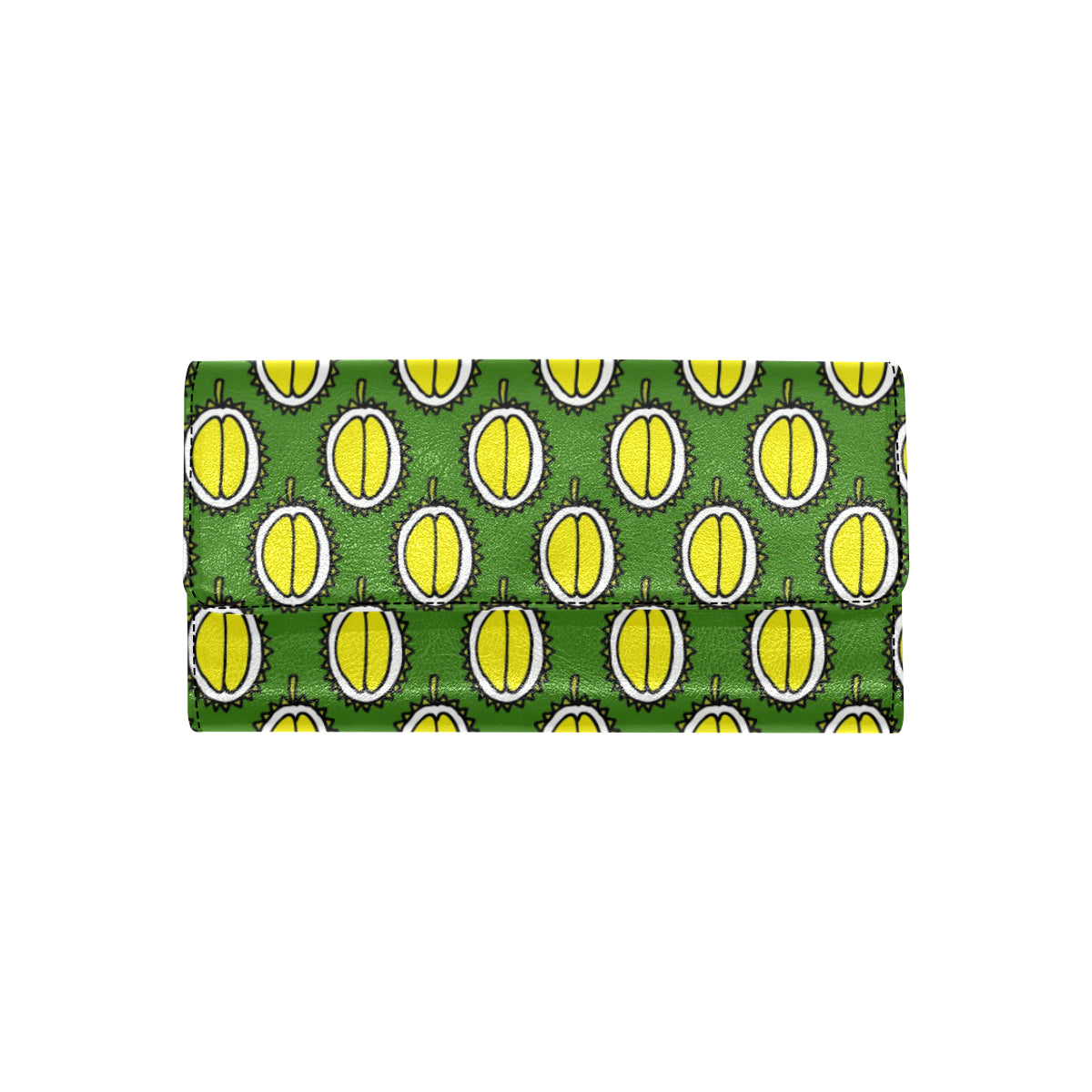 Durian Pattern Print Design DR01 Women's Trifold Wallet
