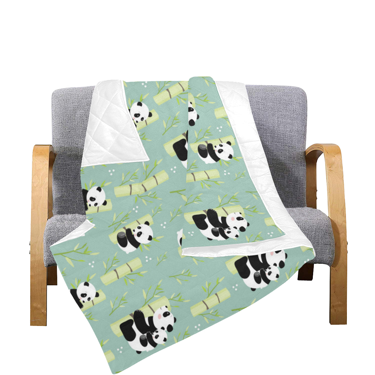 Panda Pattern Print Design A03 Premium Quilt