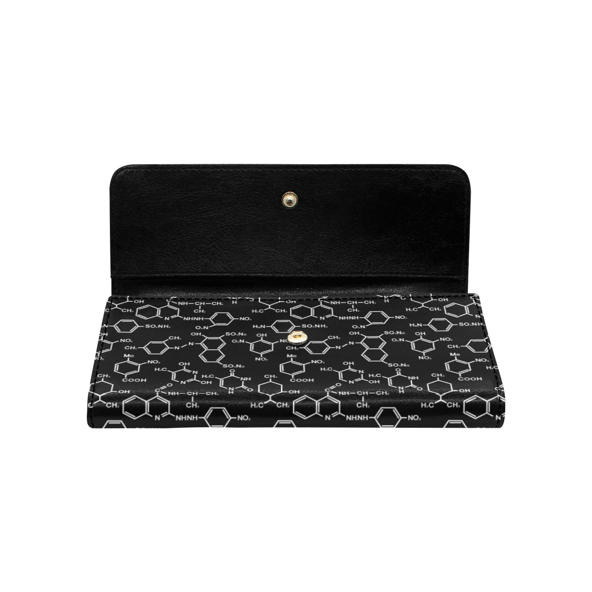 Chemical Pattern Print Design 02 Women's Trifold Wallet