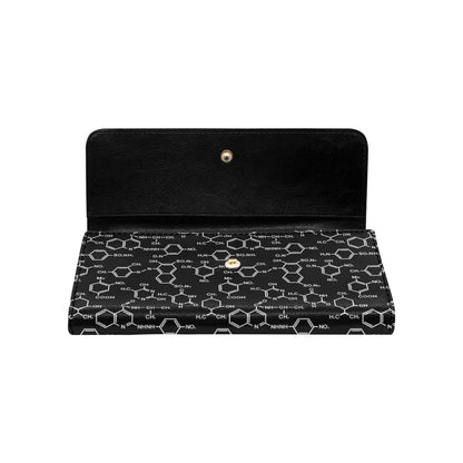 Chemical Pattern Print Design 02 Women's Trifold Wallet