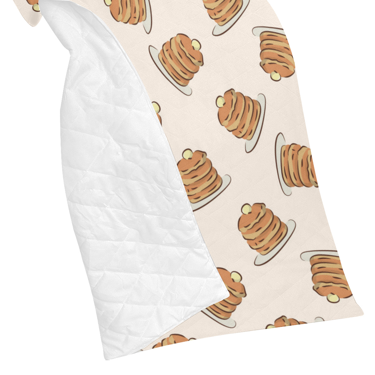 Pancake Pattern Print Design A01 Premium Quilt