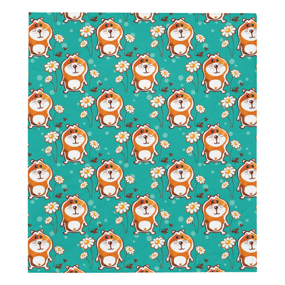 Hamster Pattern Print Design 01 Premium Quilt