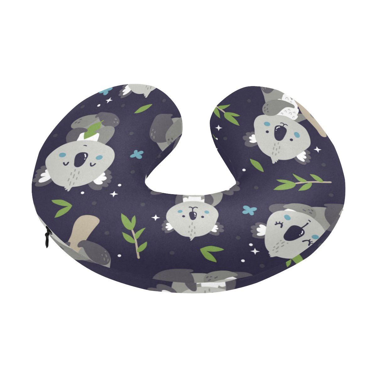 Koala Pattern Print Design 04 U-Shaped Travel Neck Pillow
