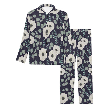 Anemone Pattern Print Design AM01 Men's Long Pajama Set