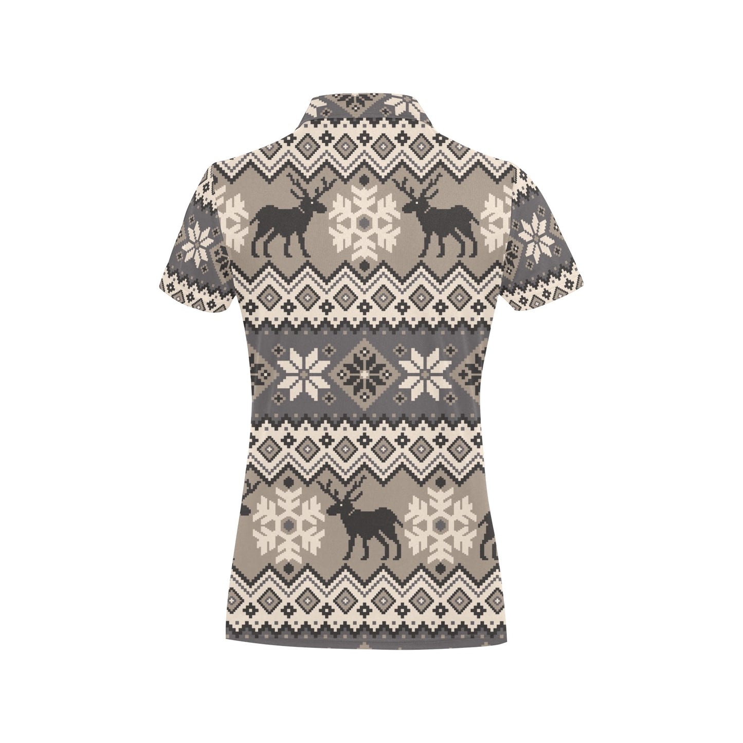 Nordic Pattern Print Design A01 Women's Polo Shirt
