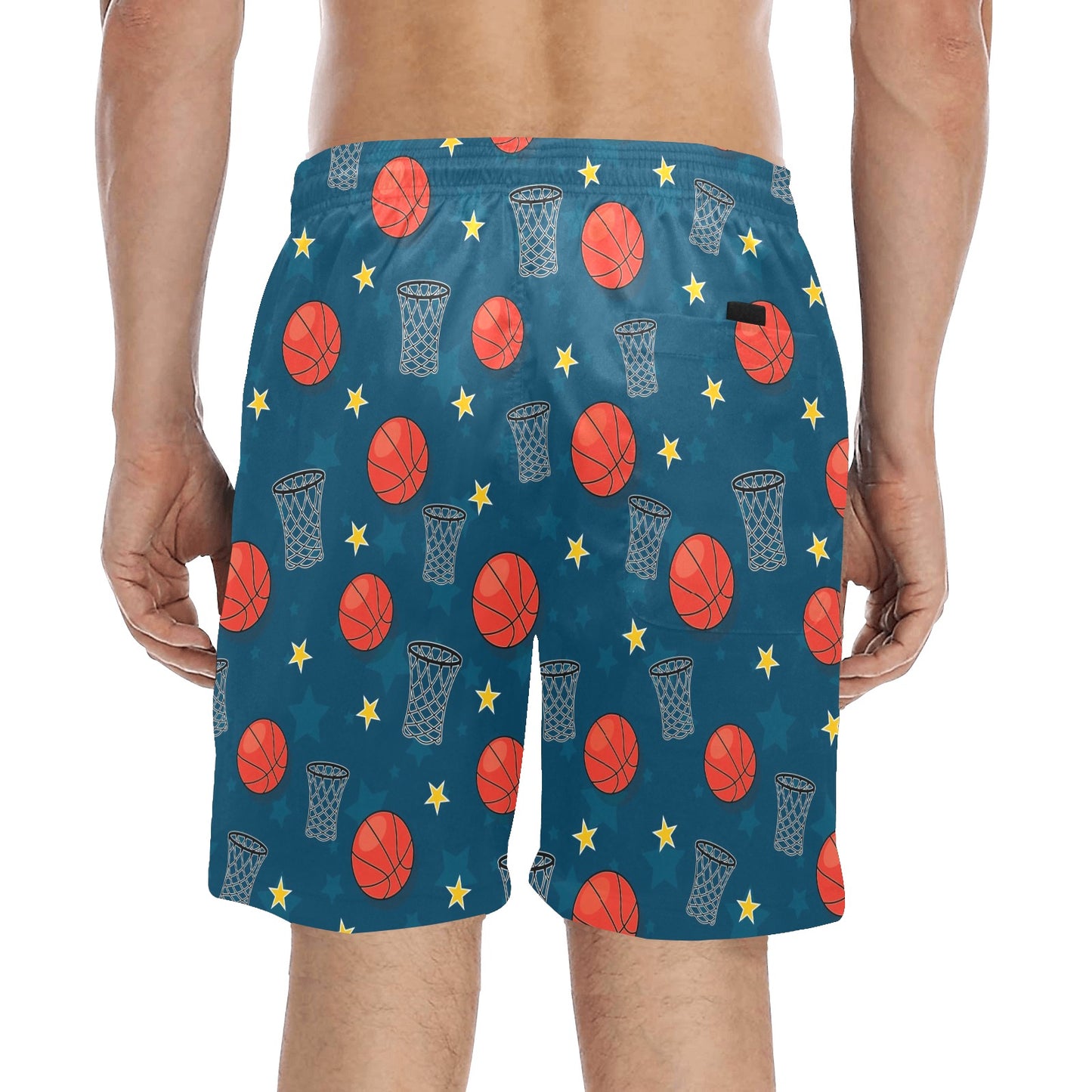 Basketball Classic Print Pattern Men's Swim Trunks Beach Shorts