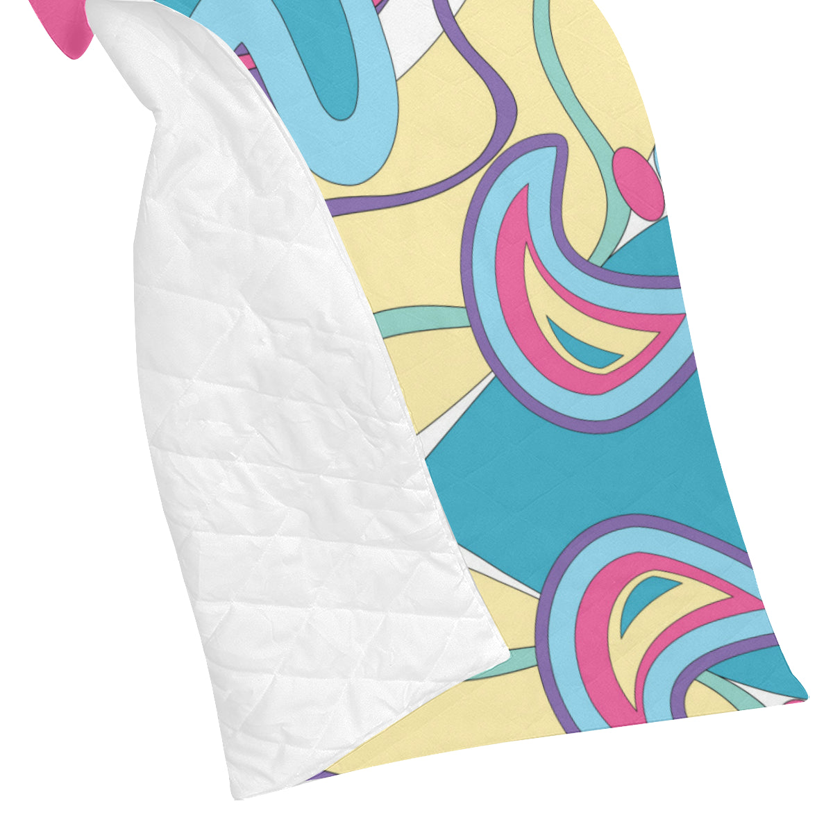 Funky Retro Pattern Print Design A01 Premium Quilt