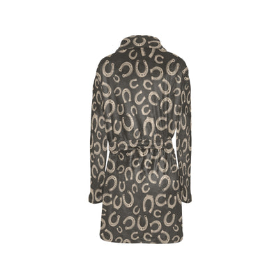 Horseshoe Print Design LKS303 Women's Fleece Robe