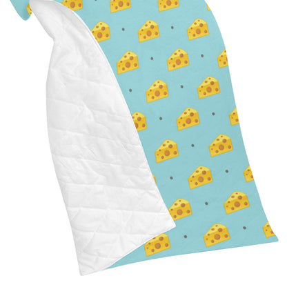 Cheese Pattern Print Design 02 Premium Quilt