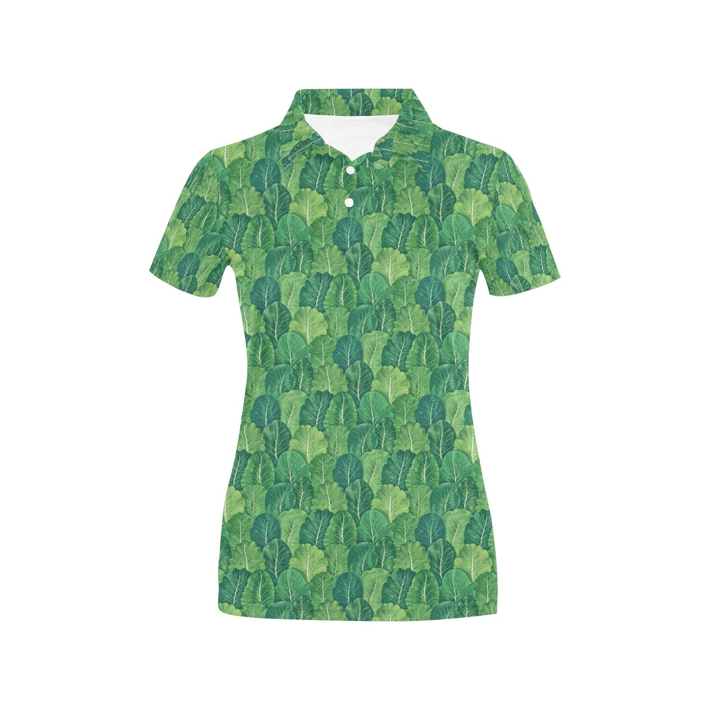 Cabbage Pattern Print Design 02 Women's Polo Shirt