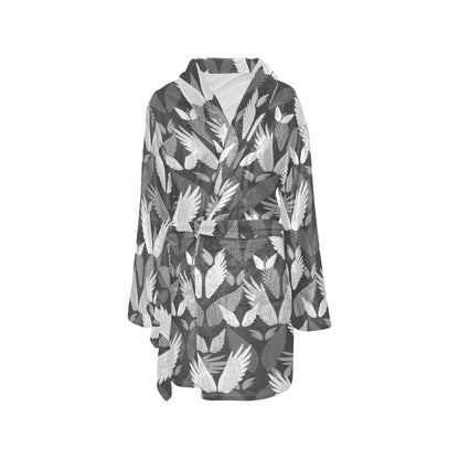 Angel Wings Pattern Design Themed Print Women's Fleece Robe