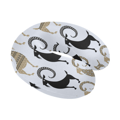Goat Pattern Print Design 03 U-Shaped Travel Neck Pillow