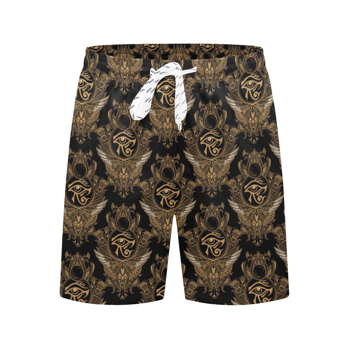 Eye of Horus Mandala Style Men's Swim Trunks Beach Shorts
