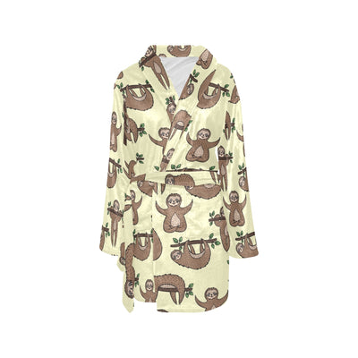 Sloth Print Design LKS3010 Women's Fleece Robe