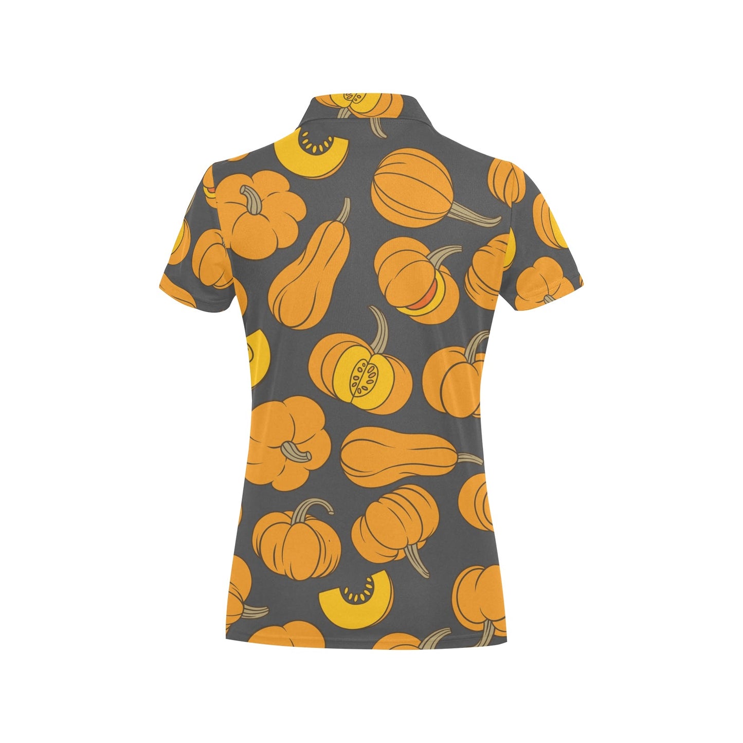 Pumpkin Pattern Print Design A03 Women's Polo Shirt