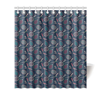 Badminton Pattern Print Design 03 Shower Curtain