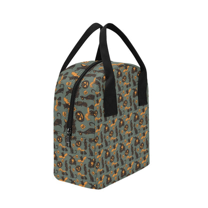 Witch Bat Halloween Print Design LKS305 Insulated Lunch Bag