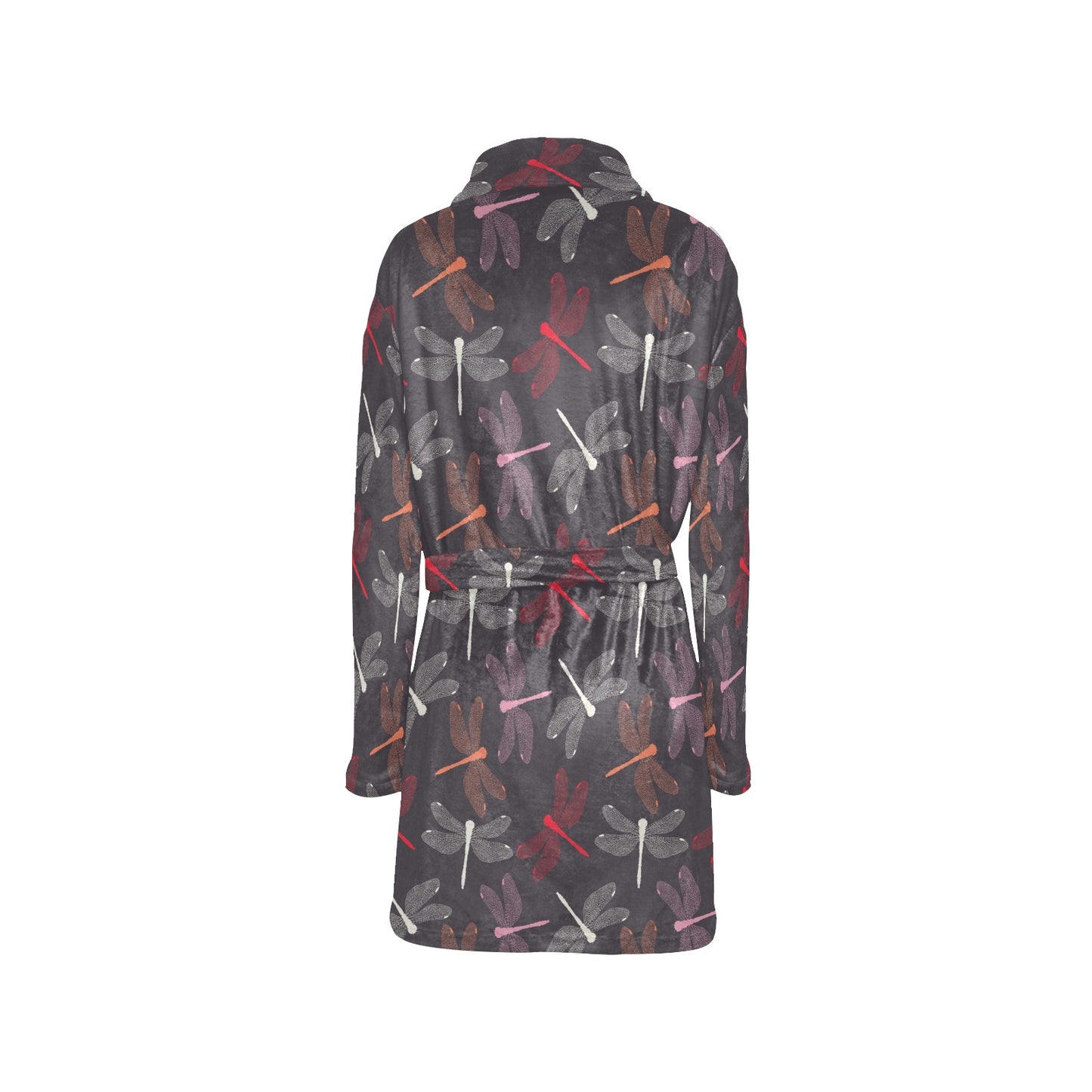 Dragonfly Pattern Print Design 01 Women's Fleece Robe